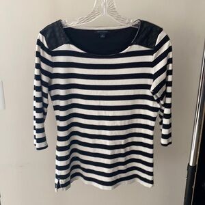 Tommy Hilfiger Black and White Striped Top